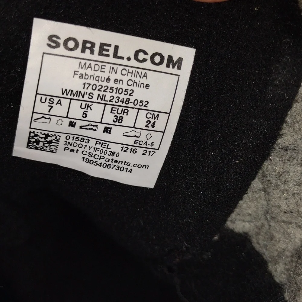 Sorel Slimpack II Lace up Winter Olive Green Gray Black Boots 7